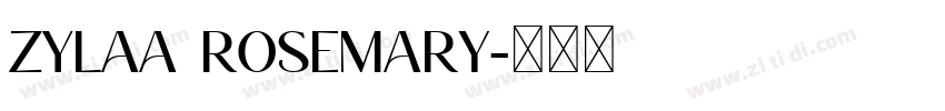 ZYLAA Rosemary字体转换